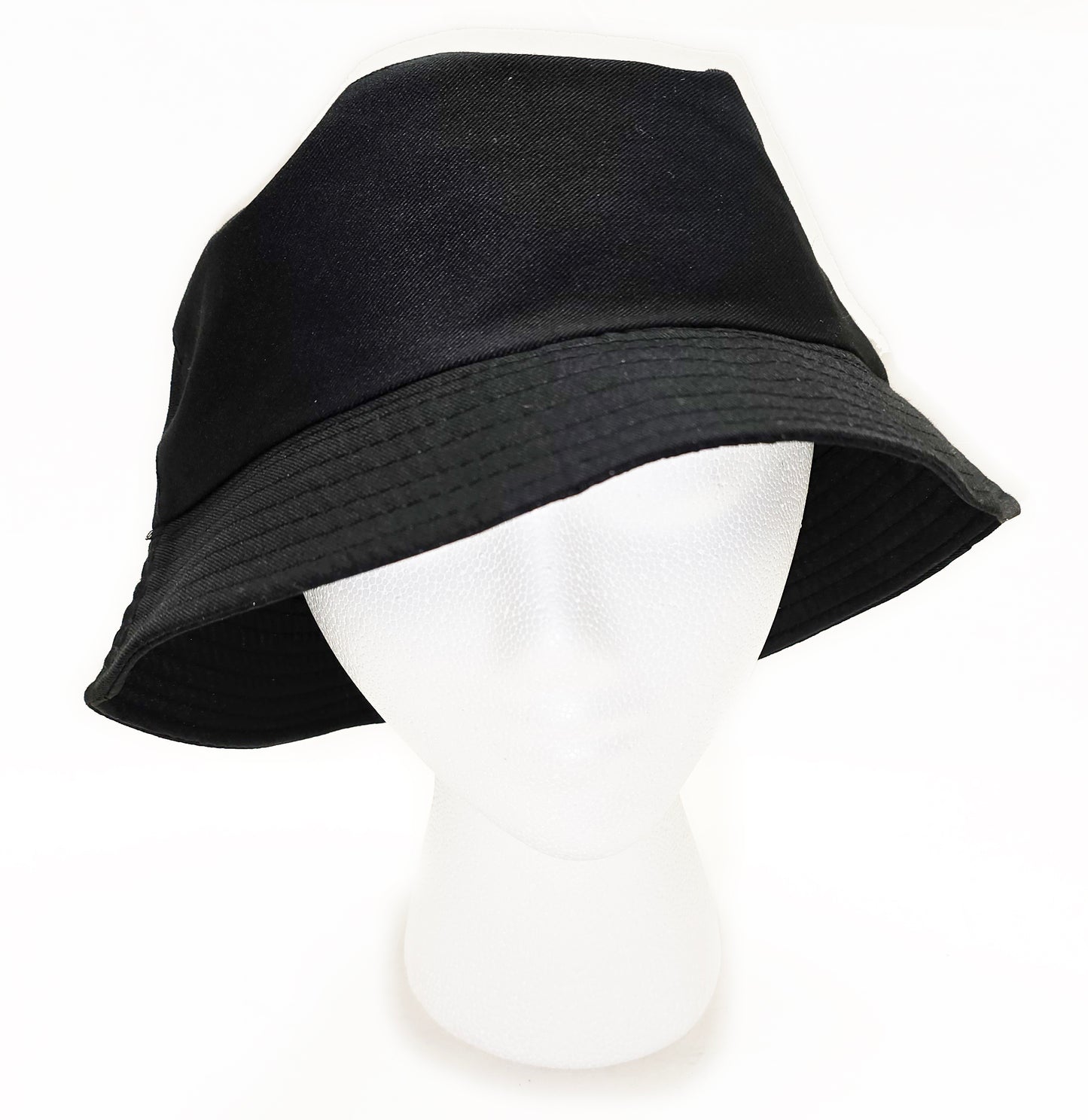 Black Bucket Cap Solid Color Bucket Hat Adult Size fits most