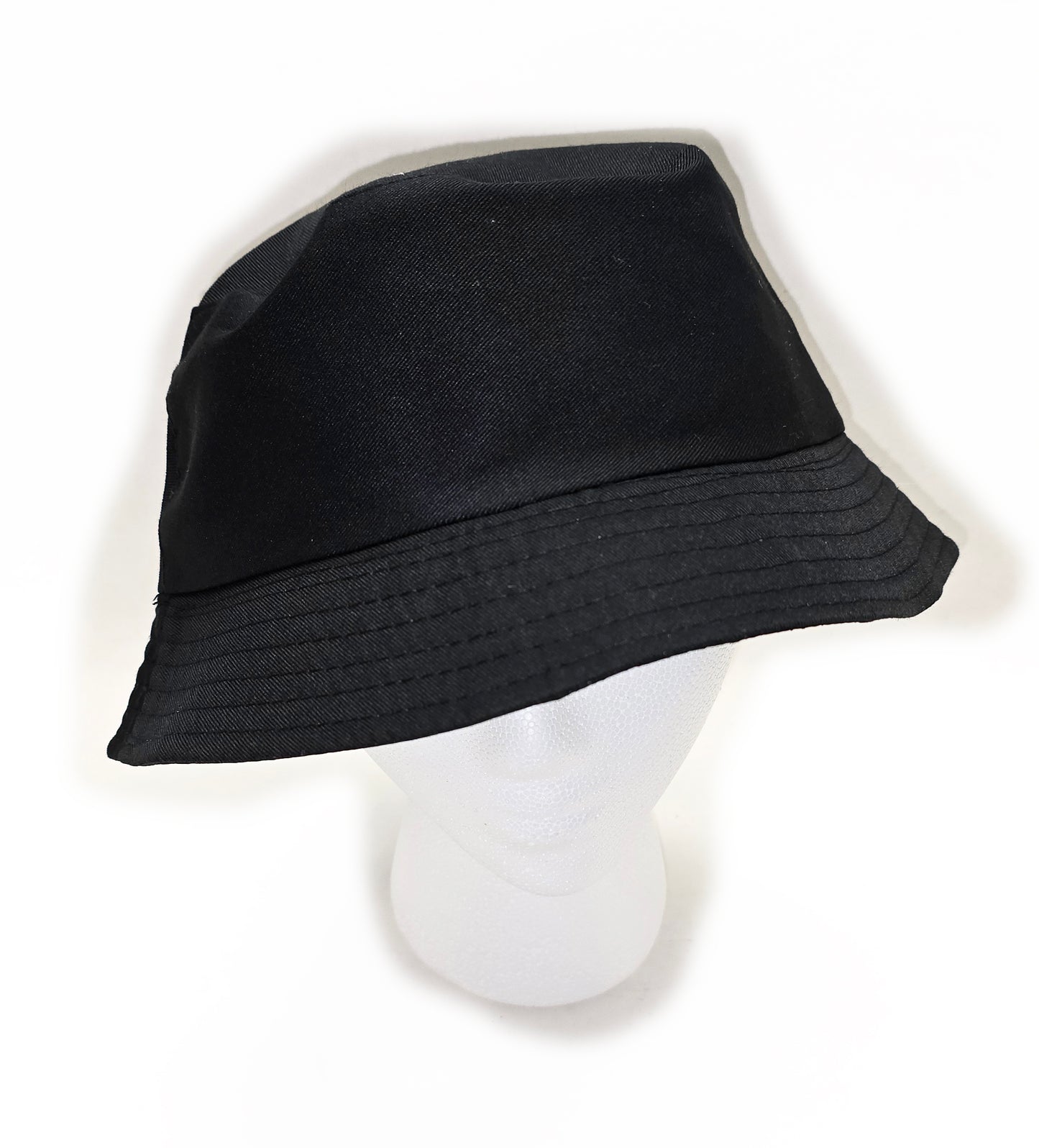 Black Bucket Cap Solid Color Bucket Hat Adult Size fits most