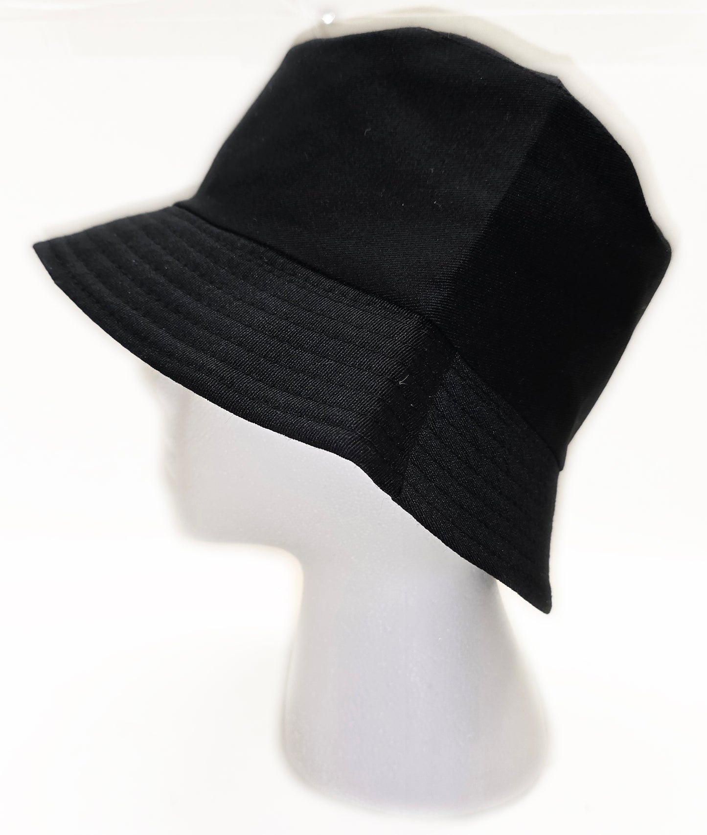 Black Bucket Cap Solid Color Bucket Hat Adult Size fits most
