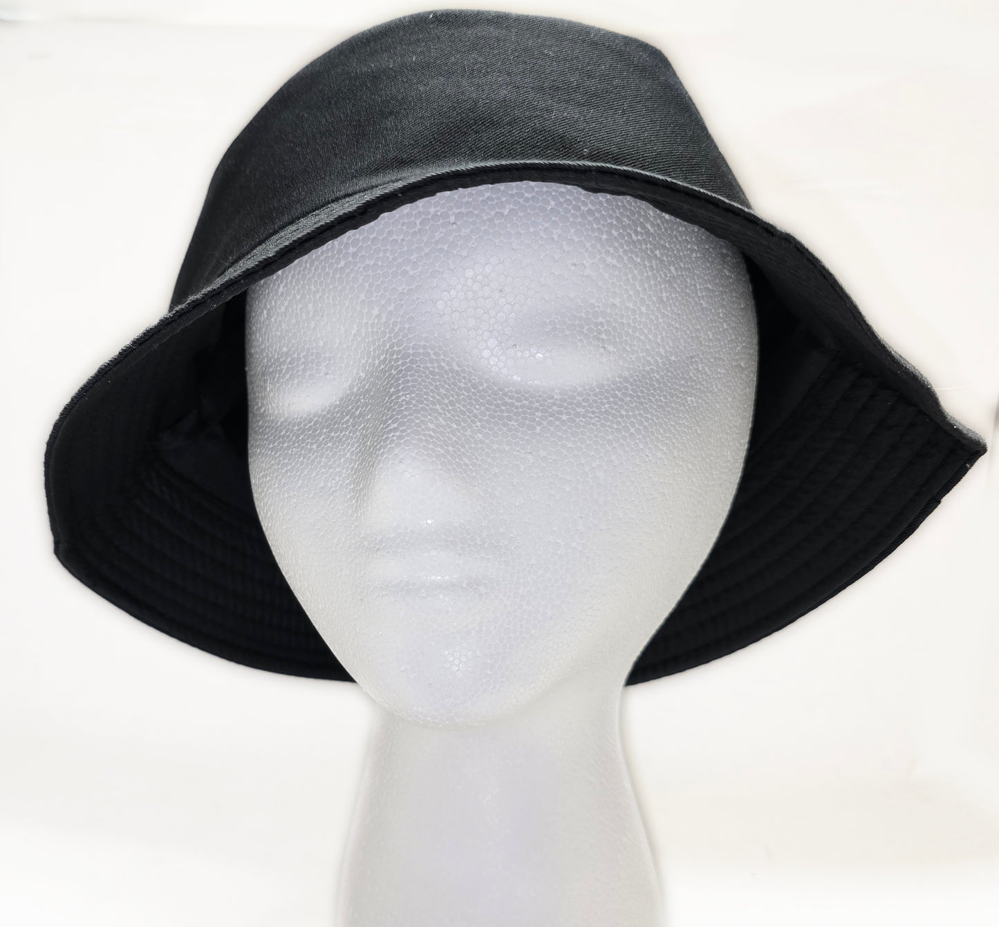Black Bucket Cap Solid Color Bucket Hat Adult Size fits most