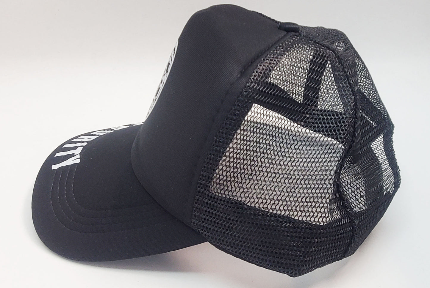 Mesh Back Security Cap - Foam Front - Black - Adult Adjustable - Breathable