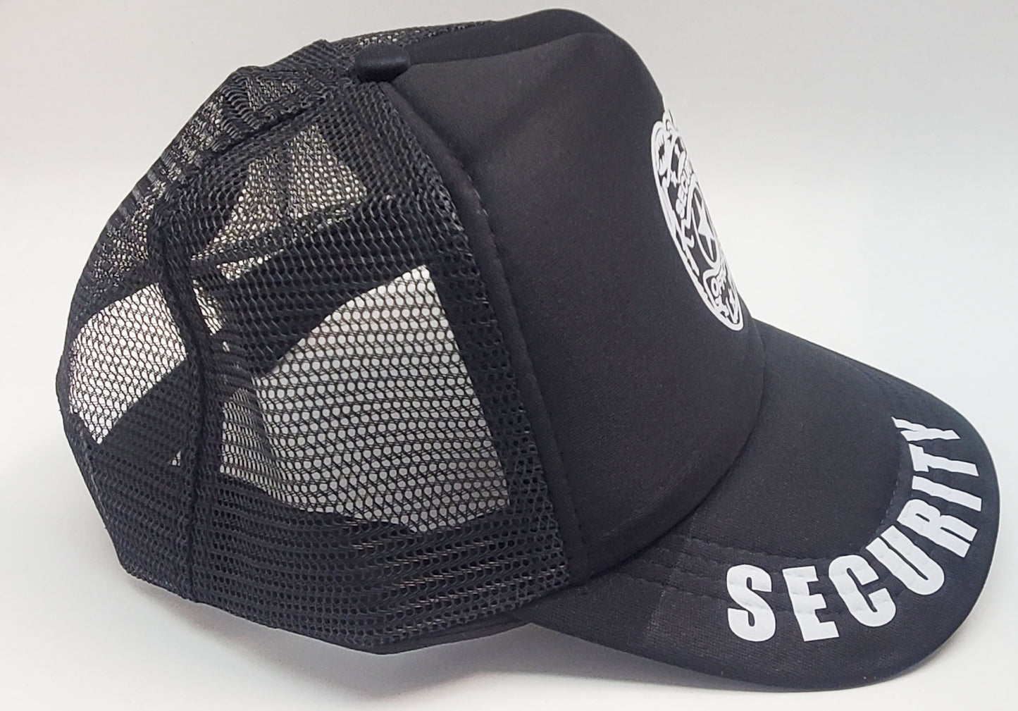 Mesh Back Security Cap - Foam Front - Black - Adult Adjustable - Breathable