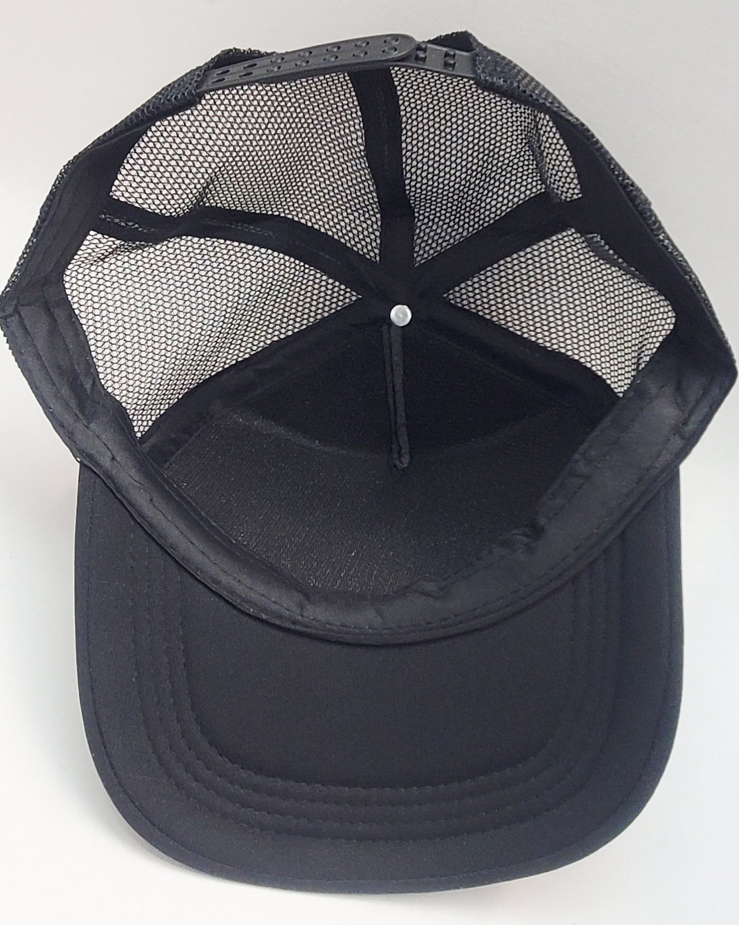 Mesh Back Security Cap - Foam Front - Black - Adult Adjustable - Breathable