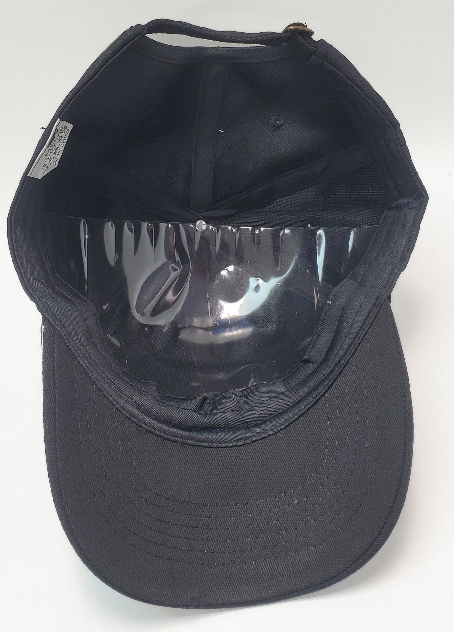 Security Cap - Private Security | Metallic Look / Stitch effect - Unstructured - Black - Adult Adjustable - Breathable