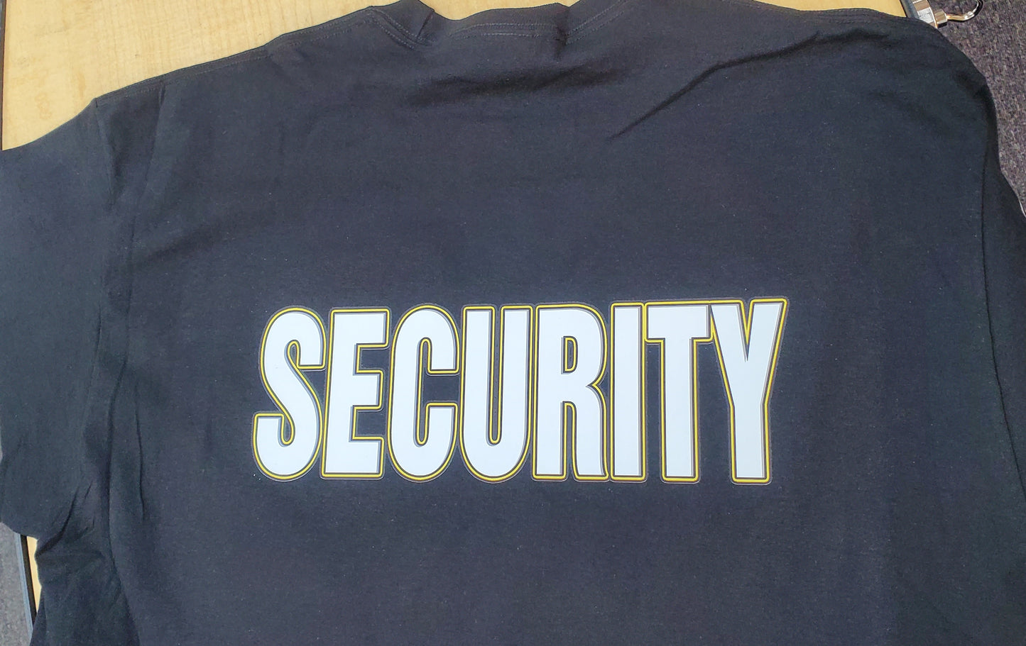 Security T-Shirt Private Security print 3d effect - Short Sleeves cotton black adult