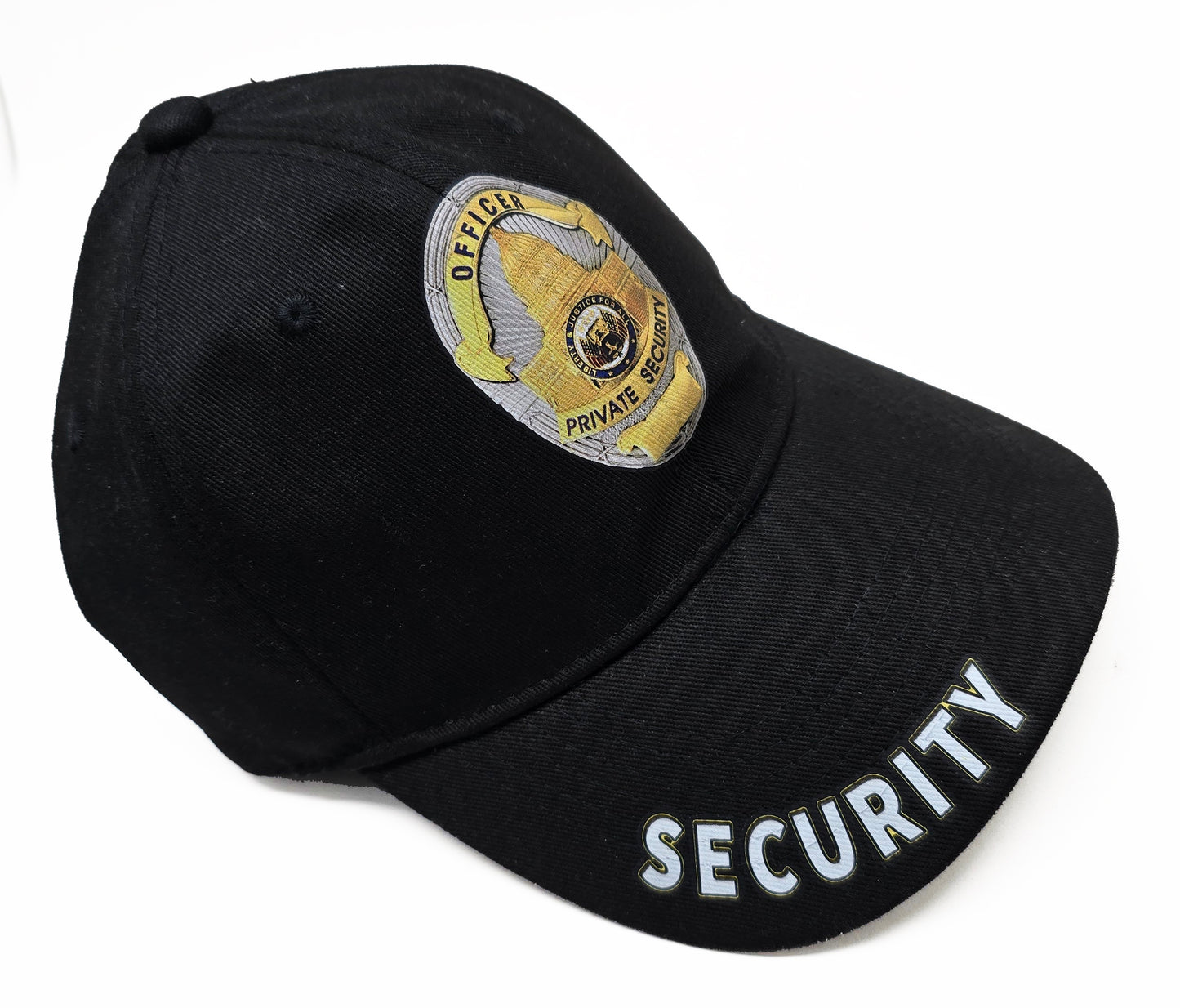 Officer Private Security Badge Cap - Unstructured - Black - Adult Adjustable - Breathable