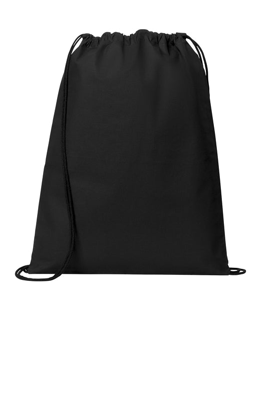 Plain Cotton Cinch Bag draw string straps 100% cotton black bag