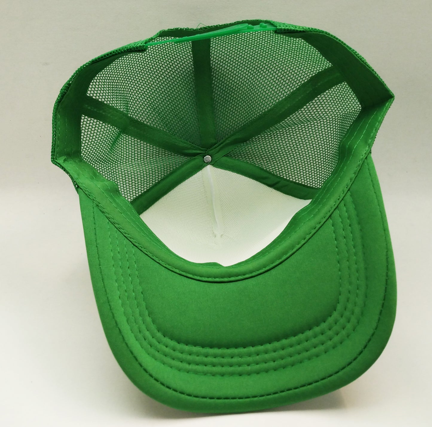 Kelly Green & White Foam/Mesh Trucker Cap -5 Panel adjustable hat