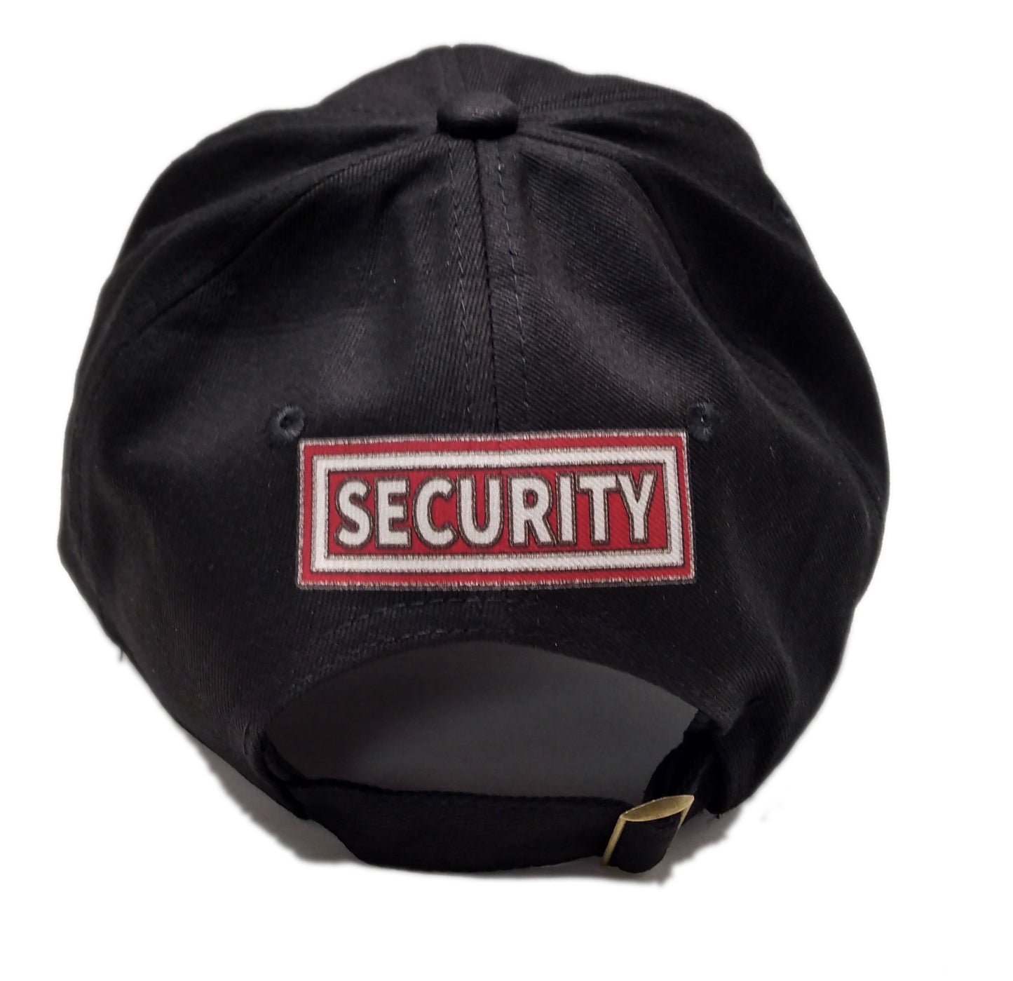 Badge Security Cap - Metallic Look / Stitch effect - Unstructured - Black - Adult Adjustable - Breathable