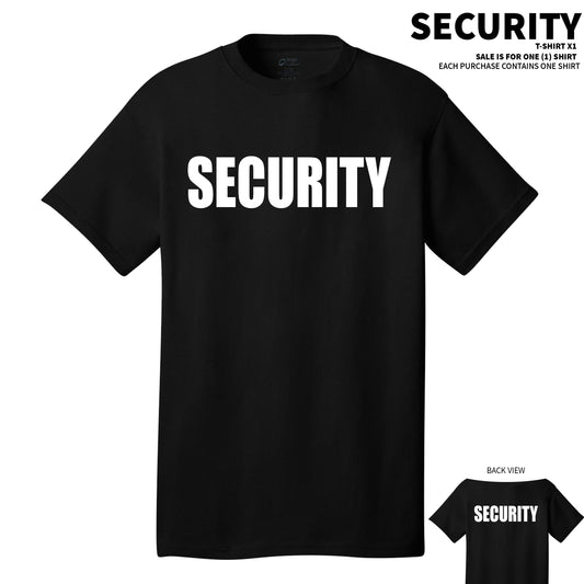 Premium T-shirt with double sided bold print SECURITY