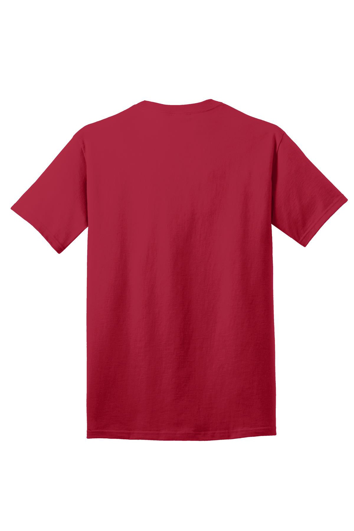 Red blank Short Sleeve Adult T-Shirt Port & Company® Core Cotton Tee