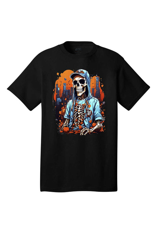 Skeleton Halloween T-Shirt short sleeves Holiday shirt