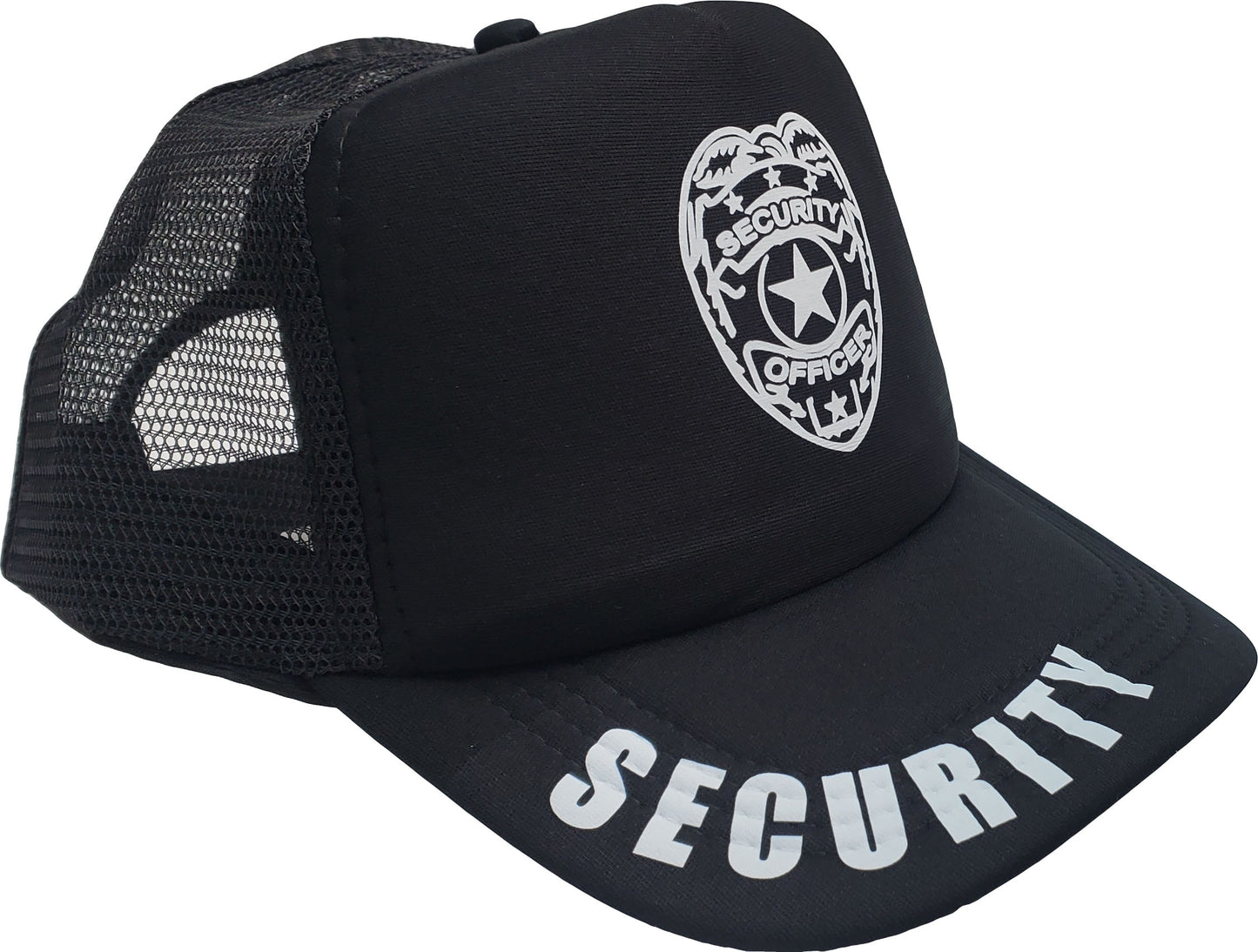 Mesh Back Security Cap - Foam Front - Black - Adult Adjustable - Breathable