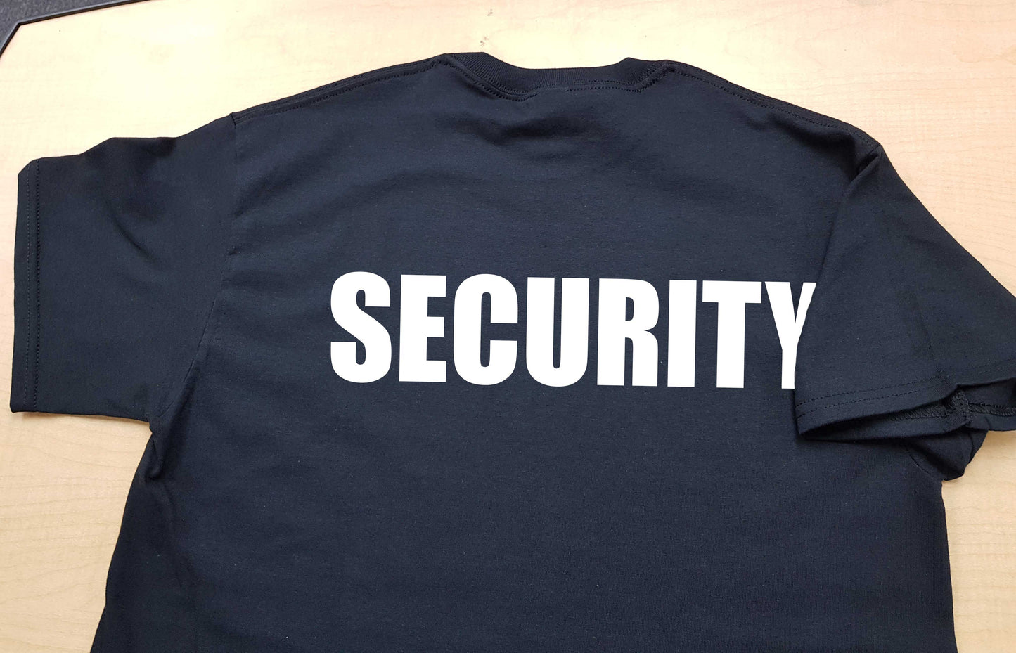 Security basic T-Shirt Short Sleeves Black Cotton Security Guard Officer uniform