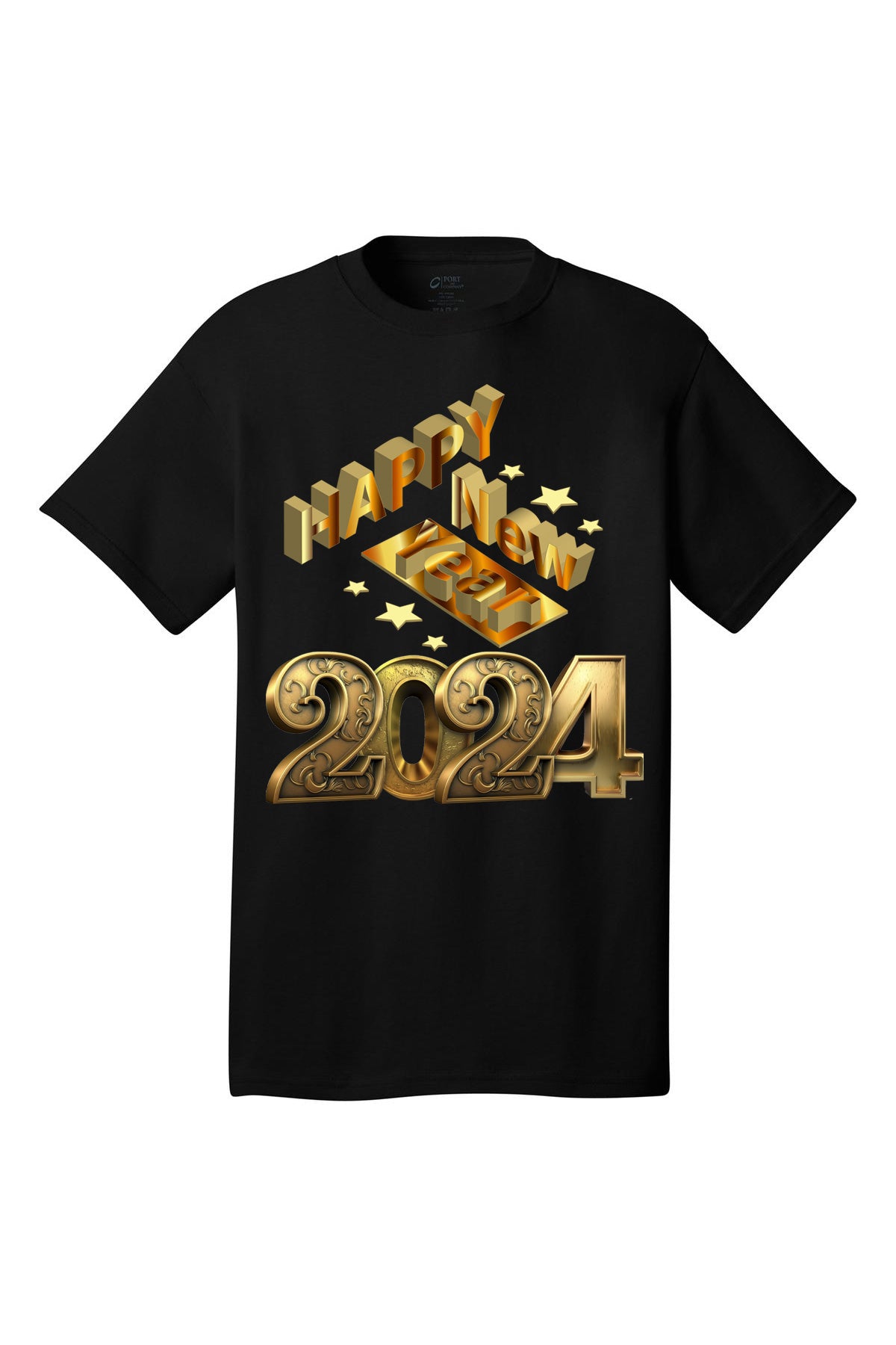 Gold Metallic Effect New Year Shirt