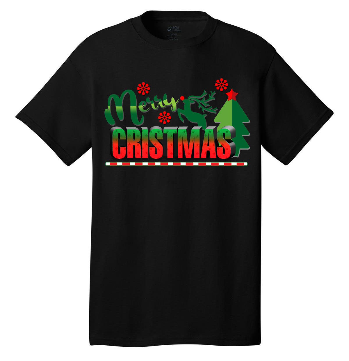 Retro Design Christmas shirt holiday t-shirt short sleeves adult