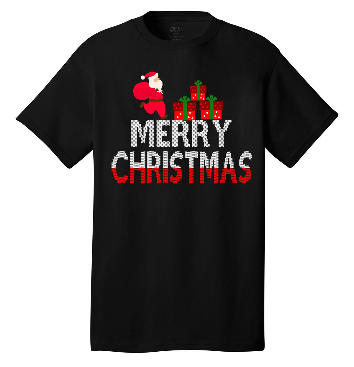 8 Bit Santa Christmas shirt holiday t-shirt short sleeves adult