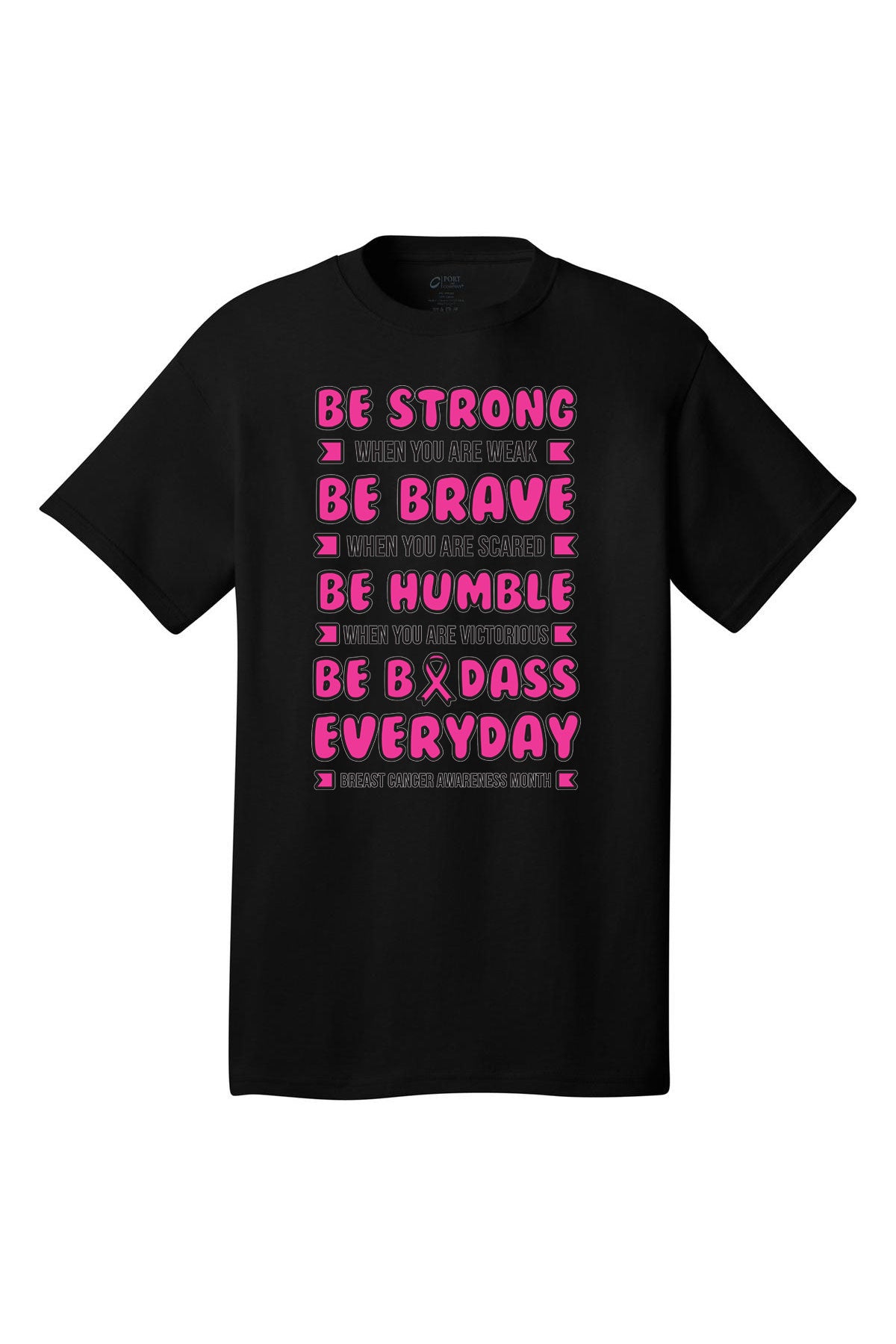 Be Strong Breast Cancer Awareness Short Sleeve T-Shirt Multi color shirts Full color print adult