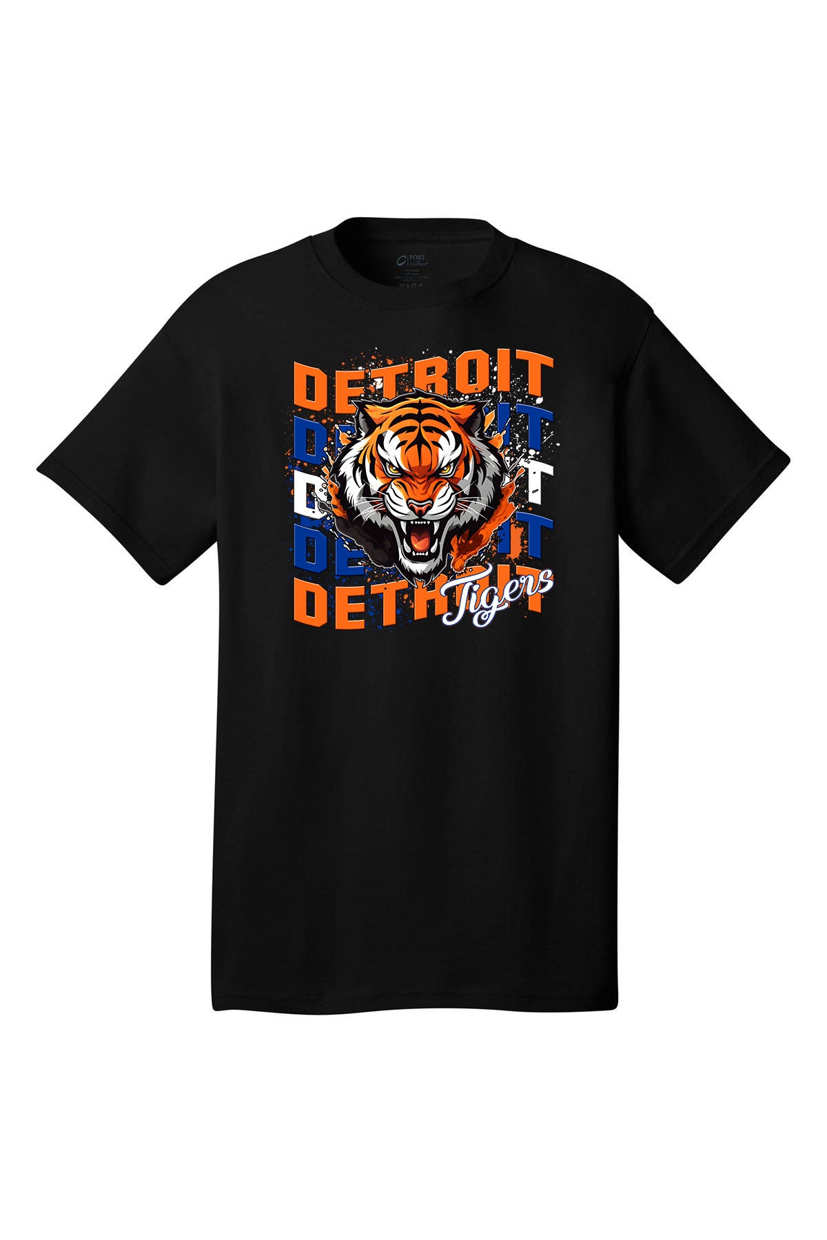 Painted Detroit Tiger Baseball Decal Shirt Team Colors