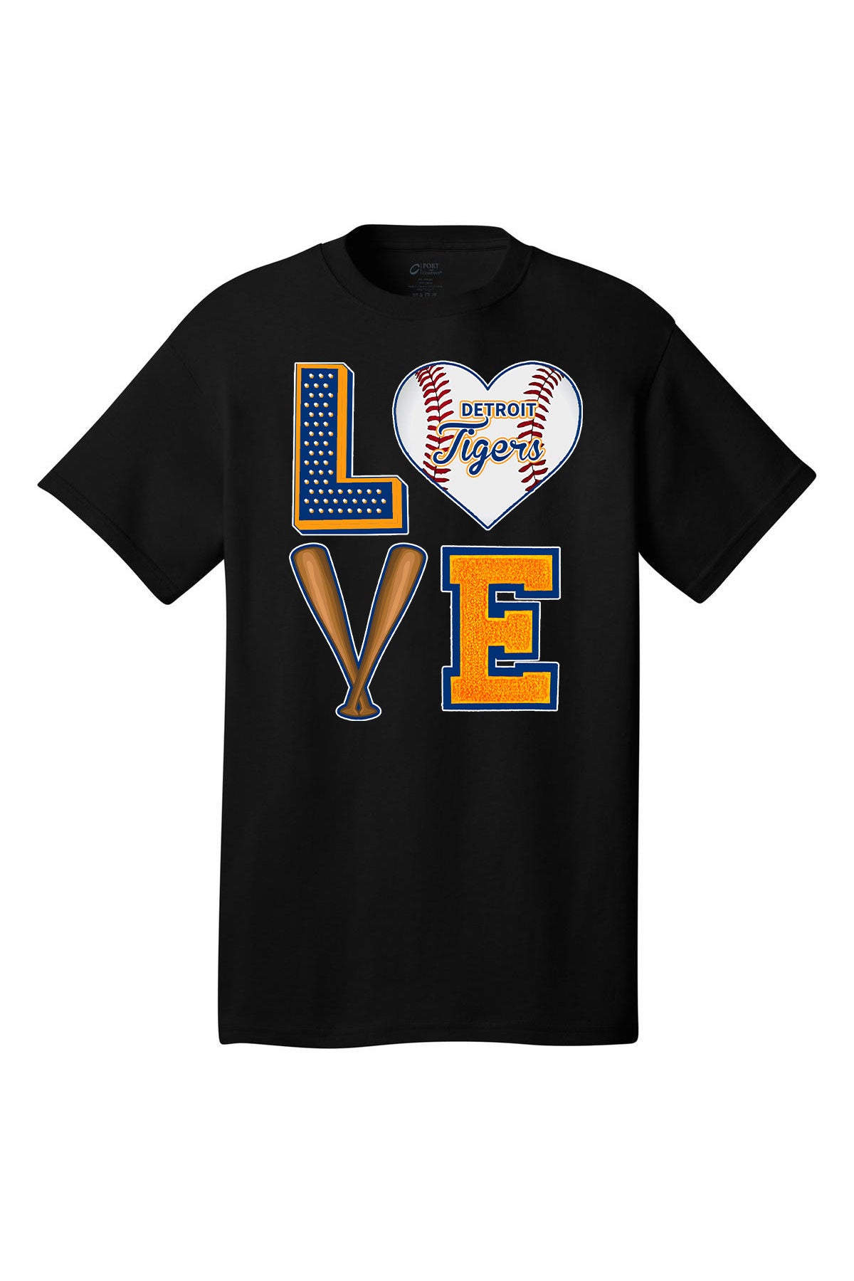 Love Detroit Tiger Baseball Stitched 3D effect