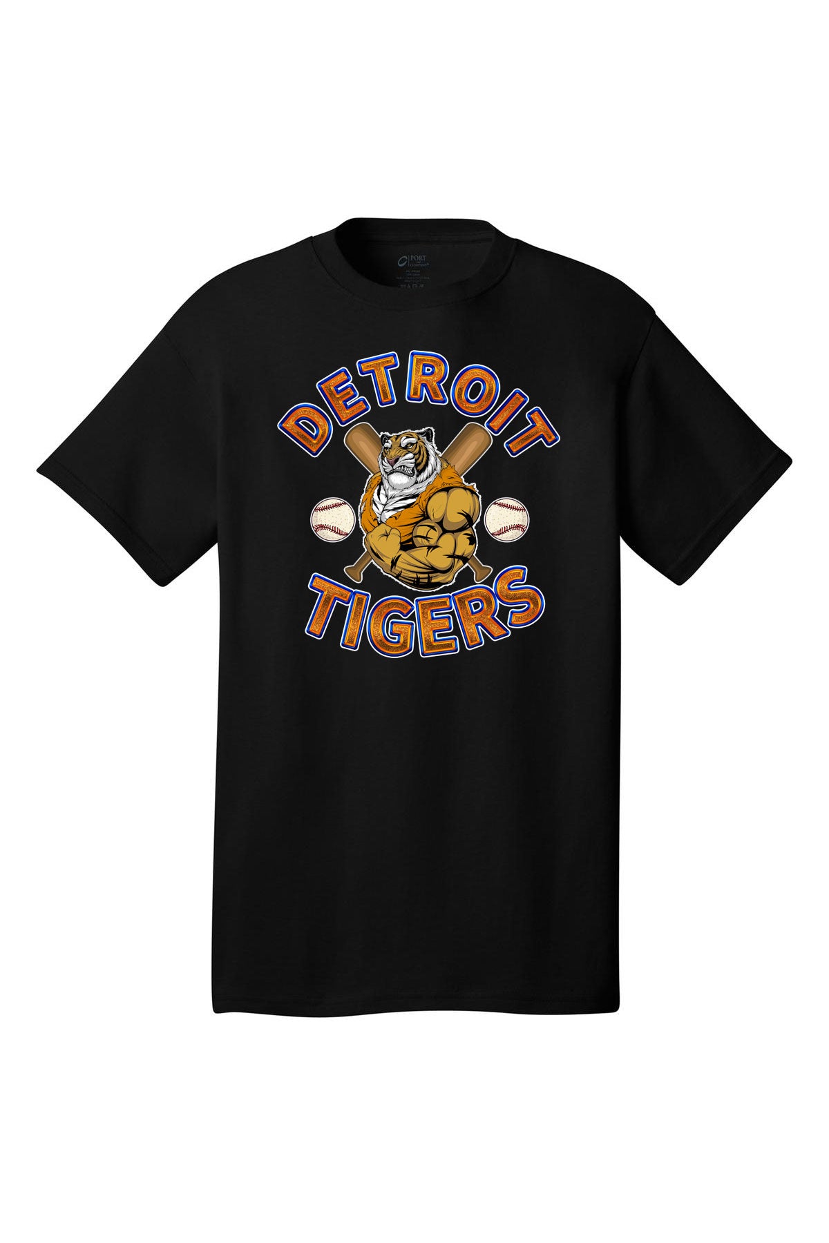 Detroit Tiger Baseball Muscles Arched 3D effect letter