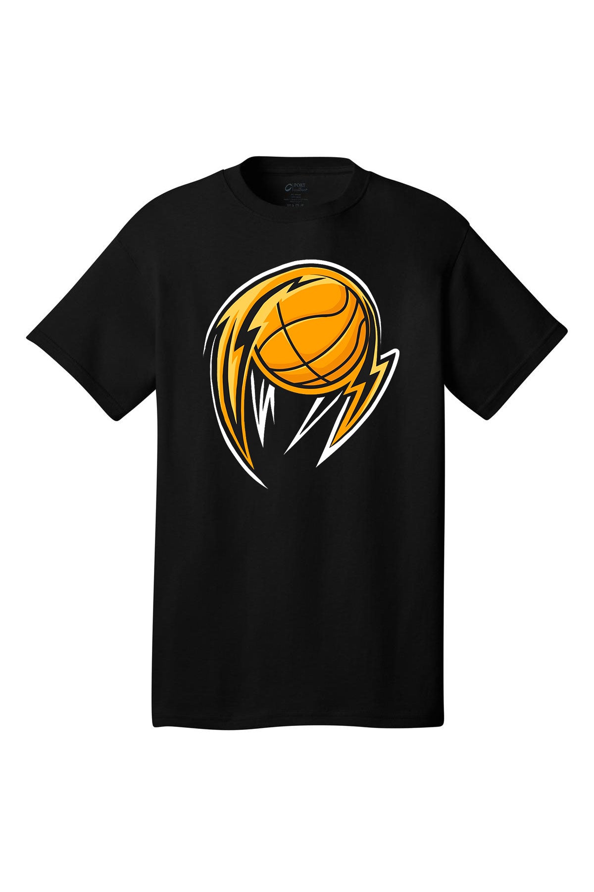 Lighting Basketball decal design graphic print Short Sleeve T-Shirt Multi color shirts Full color print adult