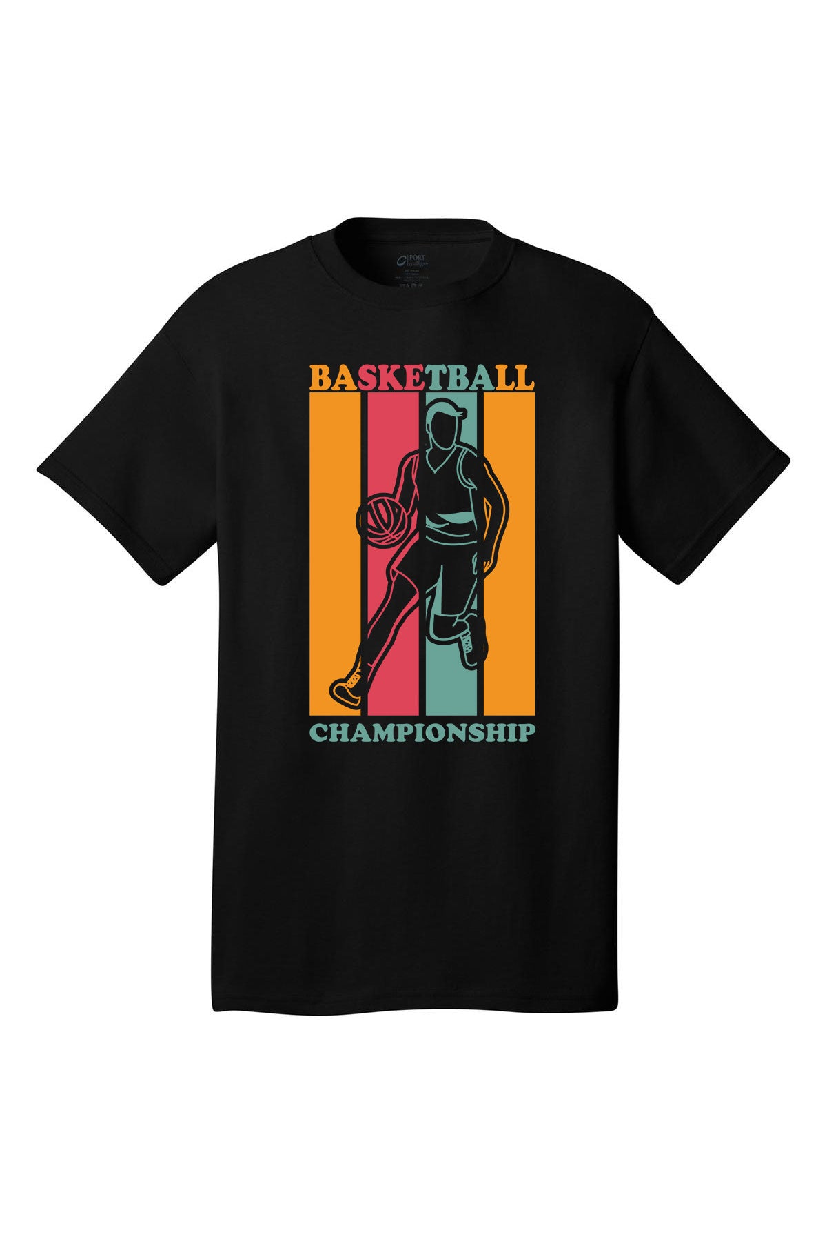 Retro Basketball design graphic print Short Sleeve T-Shirt Multi color shirts Full color print adult