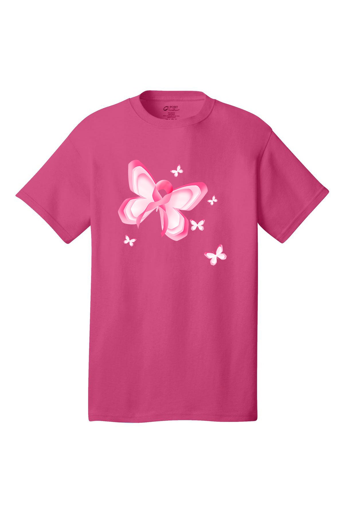 Butterfly Breast Cancer Awareness Short Sleeve T-Shirt Multi color shirts Full color print adult