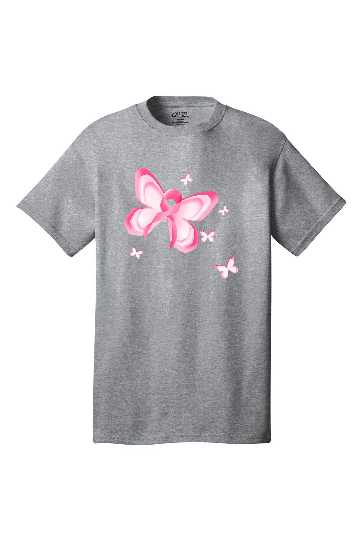 Butterfly Breast Cancer Awareness Short Sleeve T-Shirt Multi color shirts Full color print adult