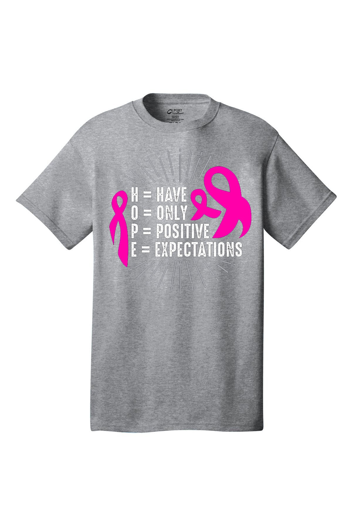 Hope Breast Cancer Awareness Short Sleeve T-Shirt Multi color shirts Full color print adult