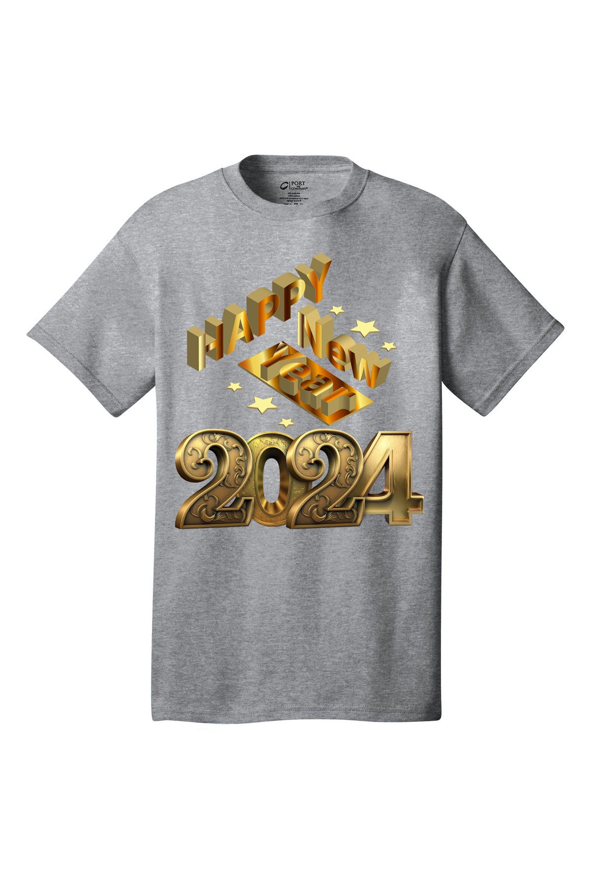 Gold Metallic Effect New Year Shirt