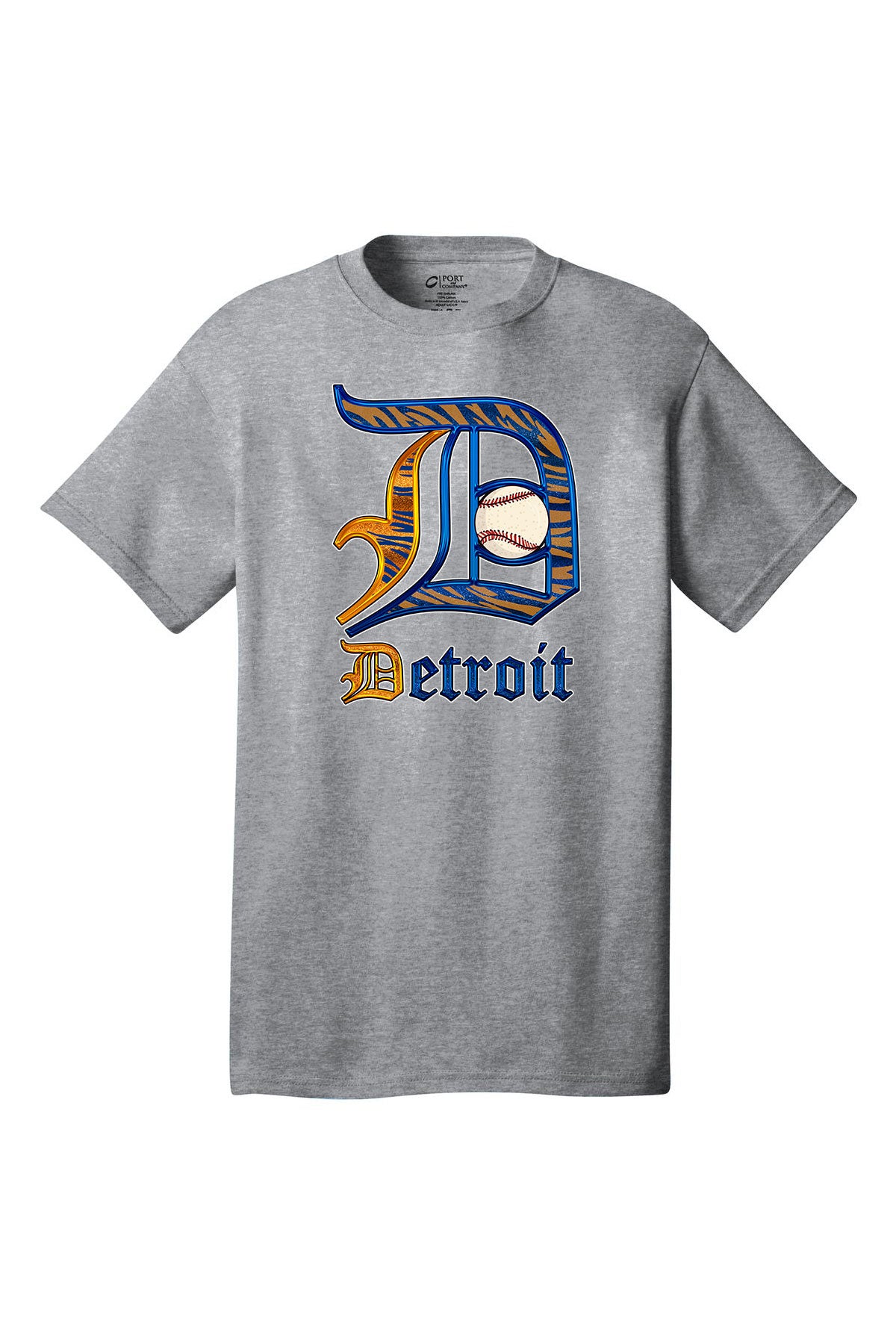 Old English Tiger theme Detroit D baseball - Short sleeve adult T-shirt various colors