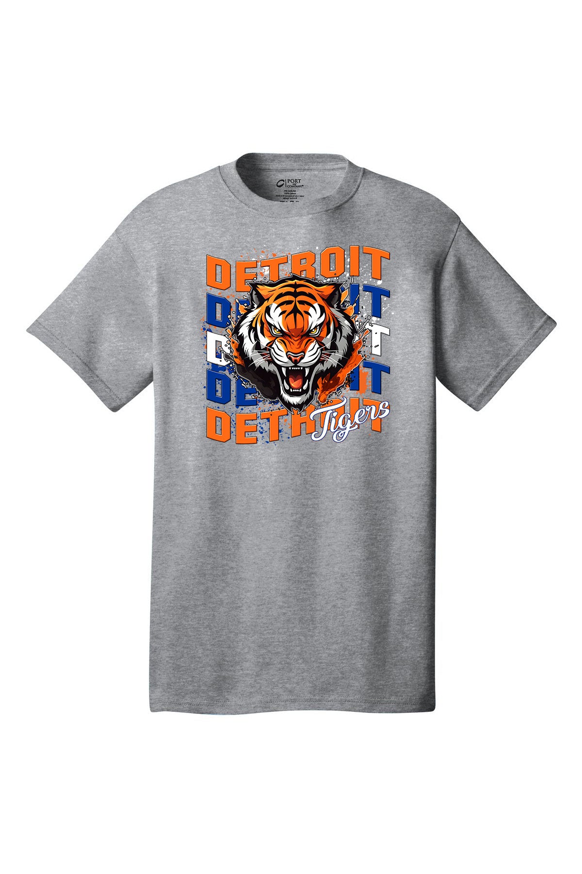 Painted Detroit Tiger Baseball Decal Shirt Team Colors