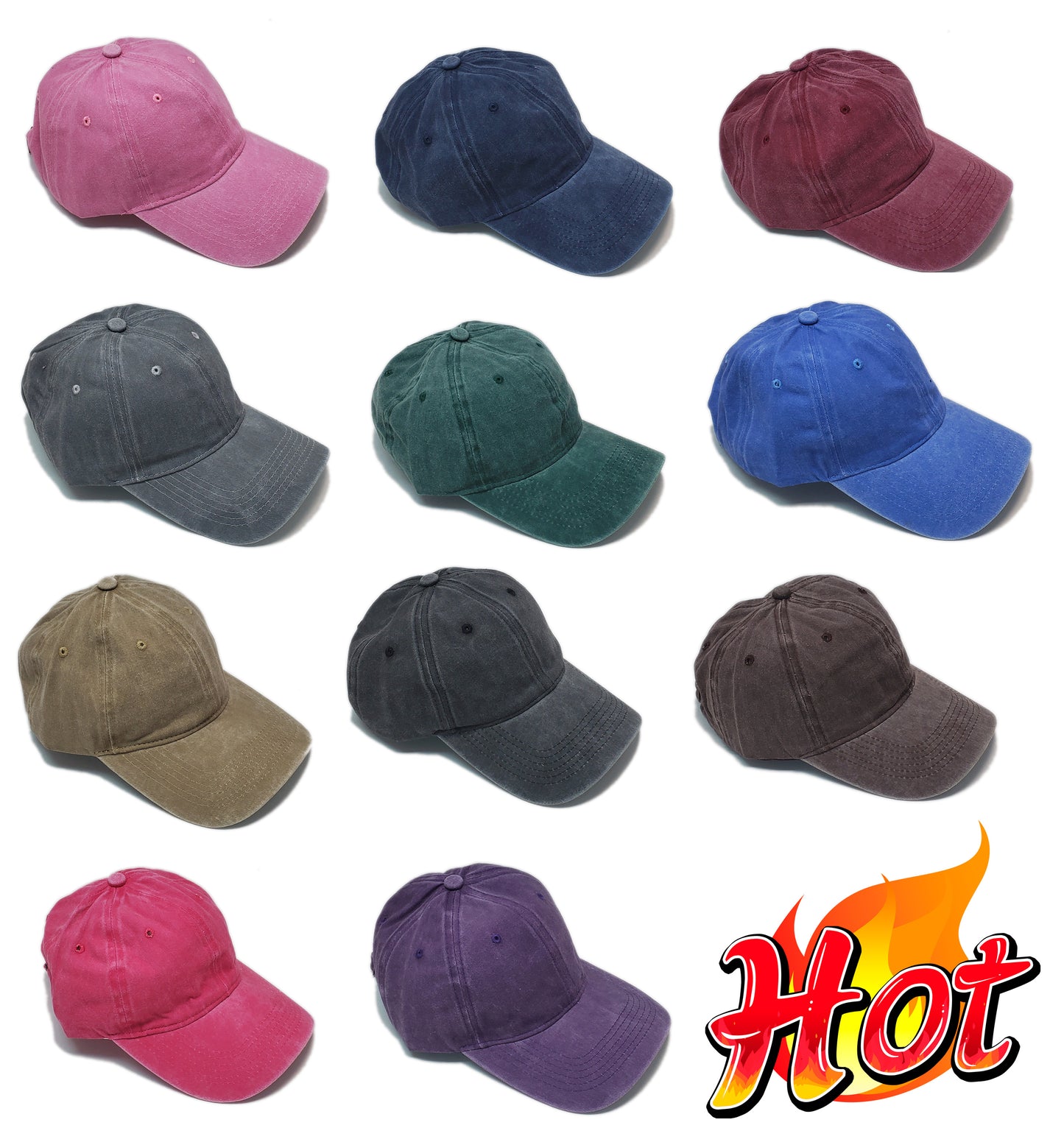 Denim Caps - Adjustable breathable adult hat