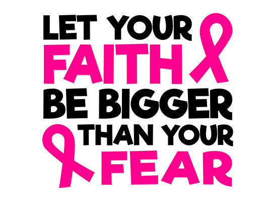 Let Faith Be Bigger Breast Cancer Awareness Short Sleeve T-Shirt Multi color shirts Full color print adult