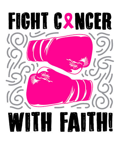 Fight breast cancer with faith boxing gloves Breast Cancer Awareness Short Sleeve T-Shirt Multi color shirts Full color print adult