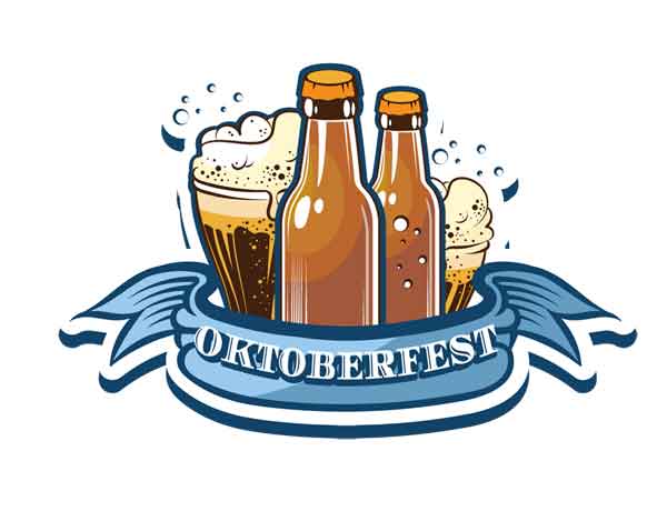 Oktoberfest Beer cups and bottles T-Shirt short sleeves Holiday shirt