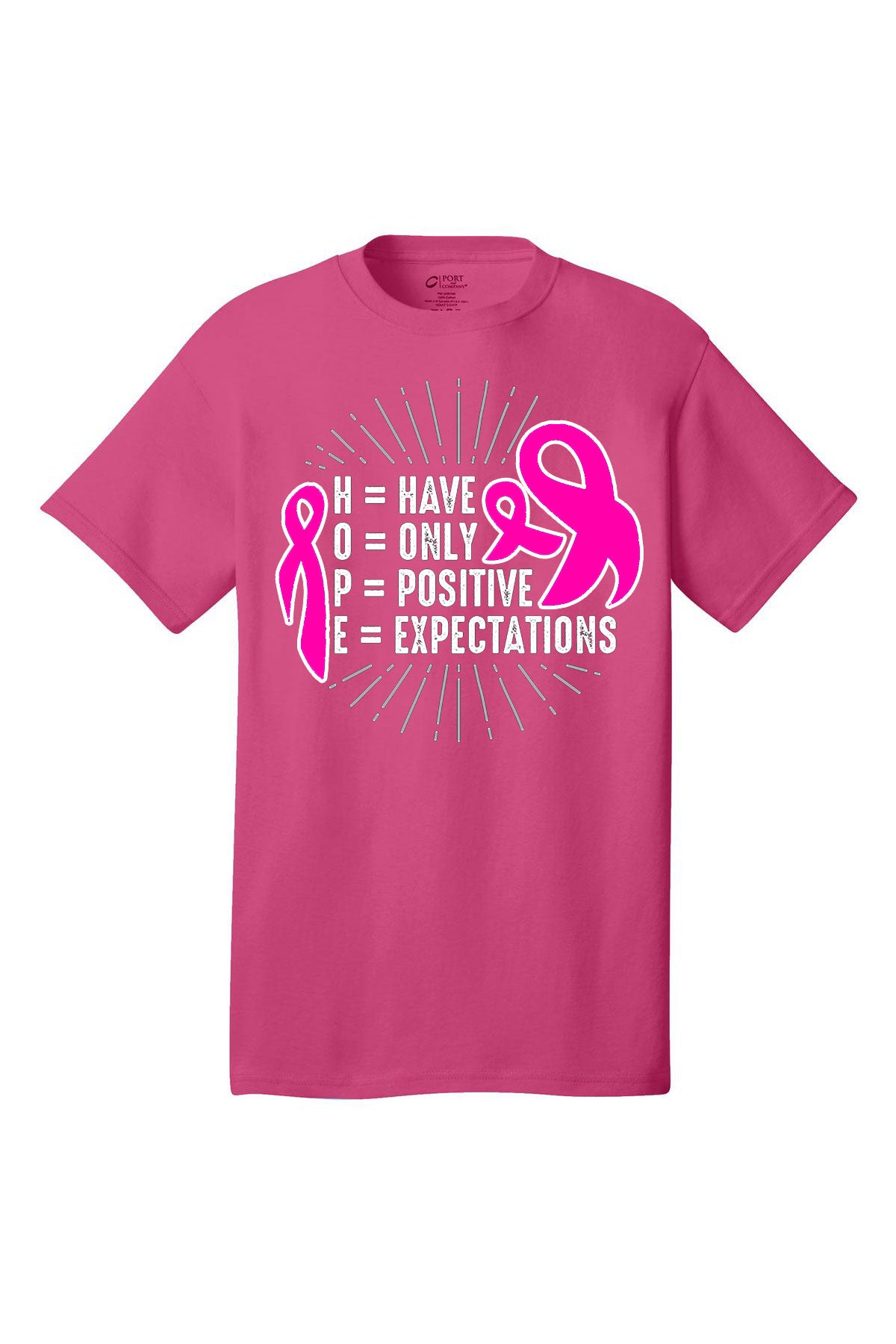 Hope Breast Cancer Awareness Short Sleeve T-Shirt Multi color shirts Full color print adult