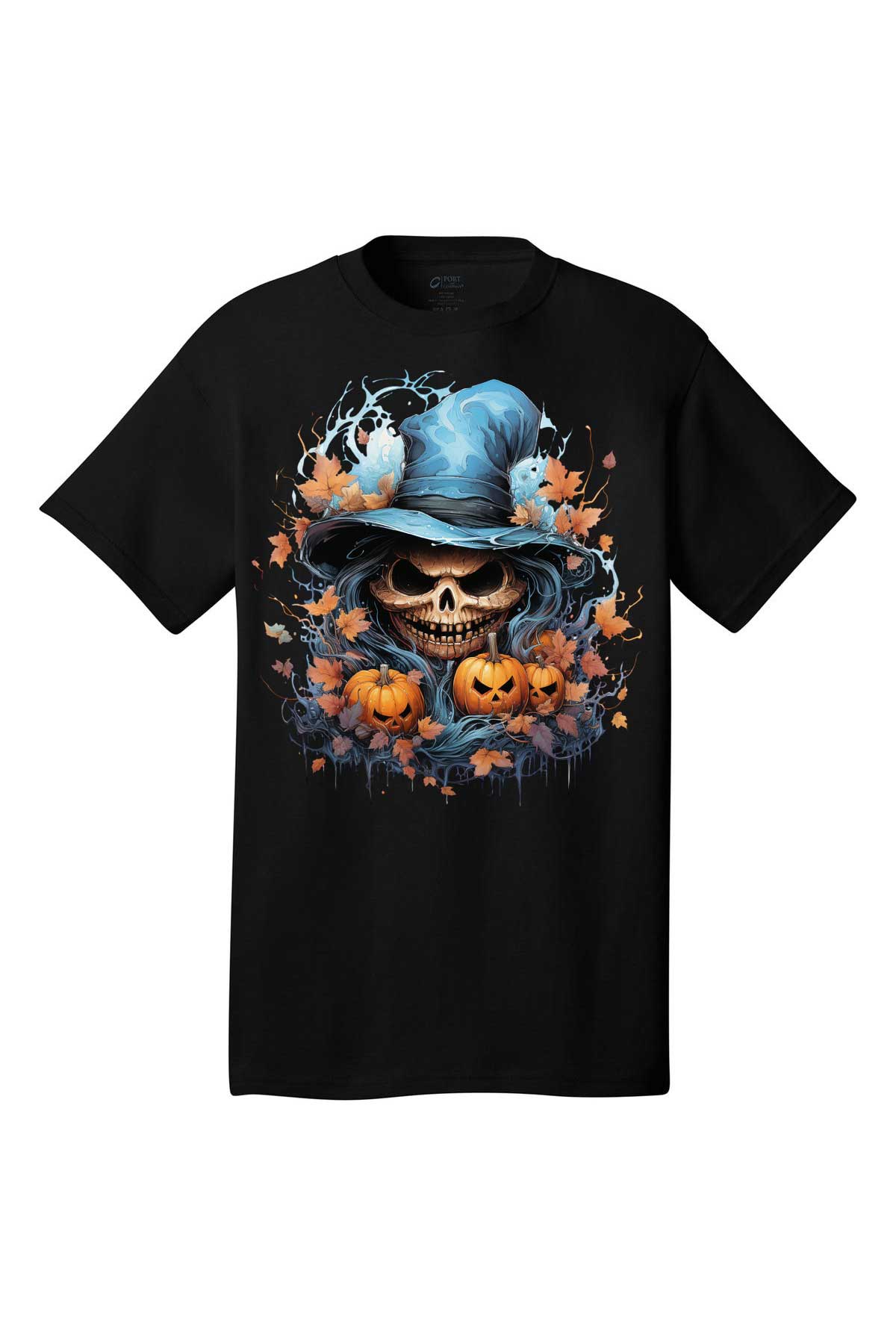 Skull Pumpkin Halloween T-Shirt short sleeves Holiday shirt