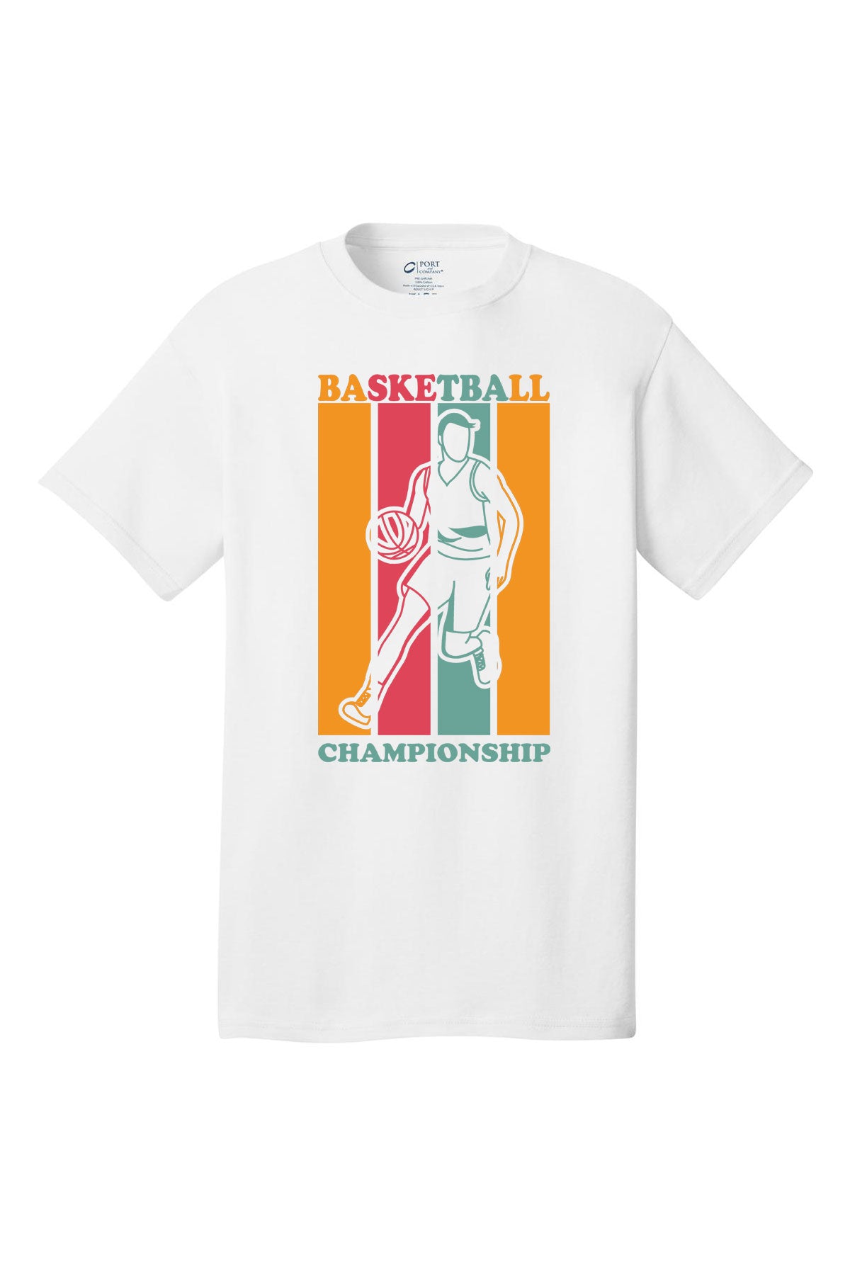 Retro Basketball design graphic print Short Sleeve T-Shirt Multi color shirts Full color print adult