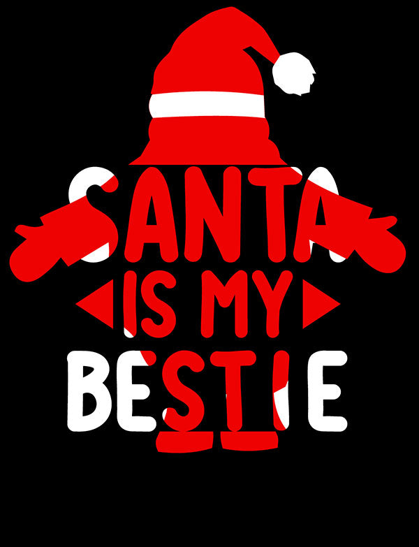 Santa Bestie Christmas shirt holiday t-shirt short sleeves adult