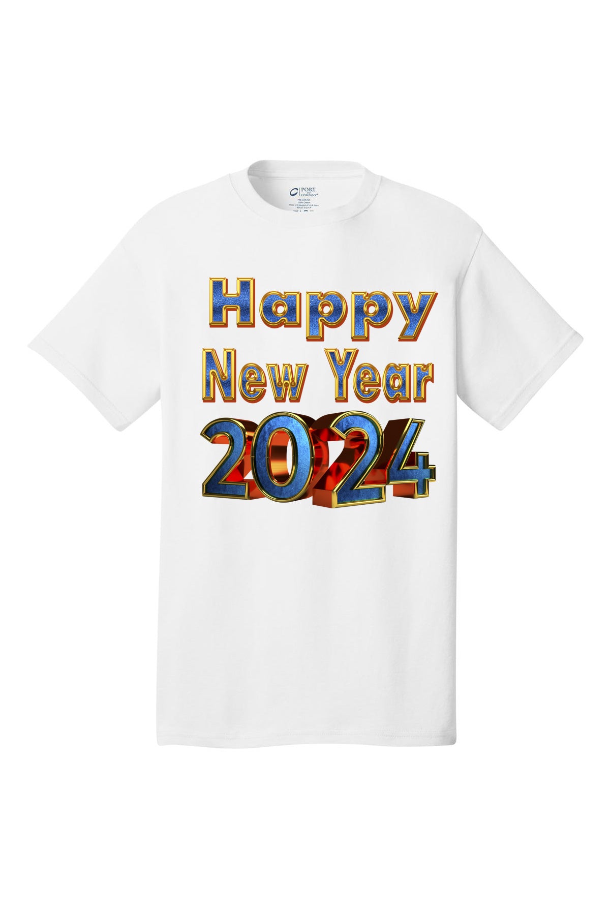 Happy New Year - Blue & Gold Print