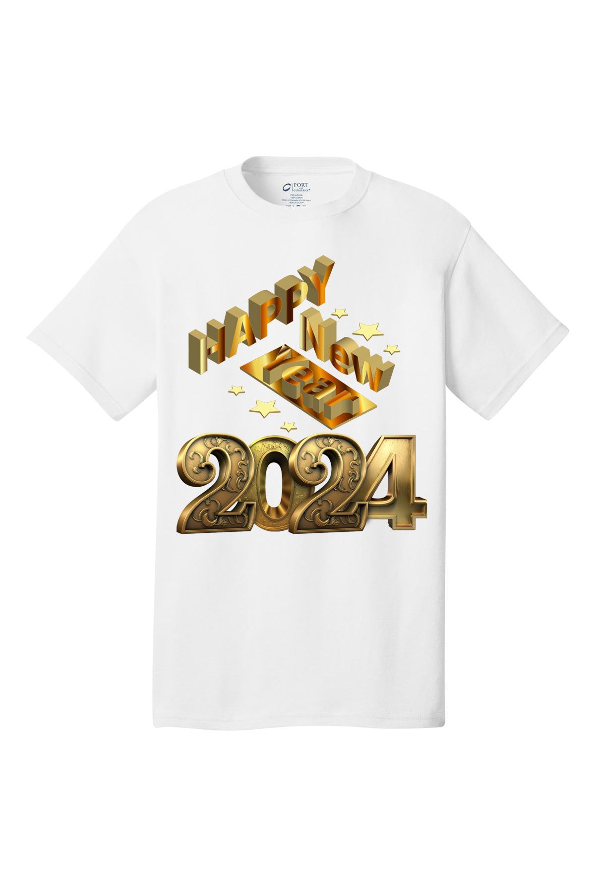 Gold Metallic Effect New Year Shirt