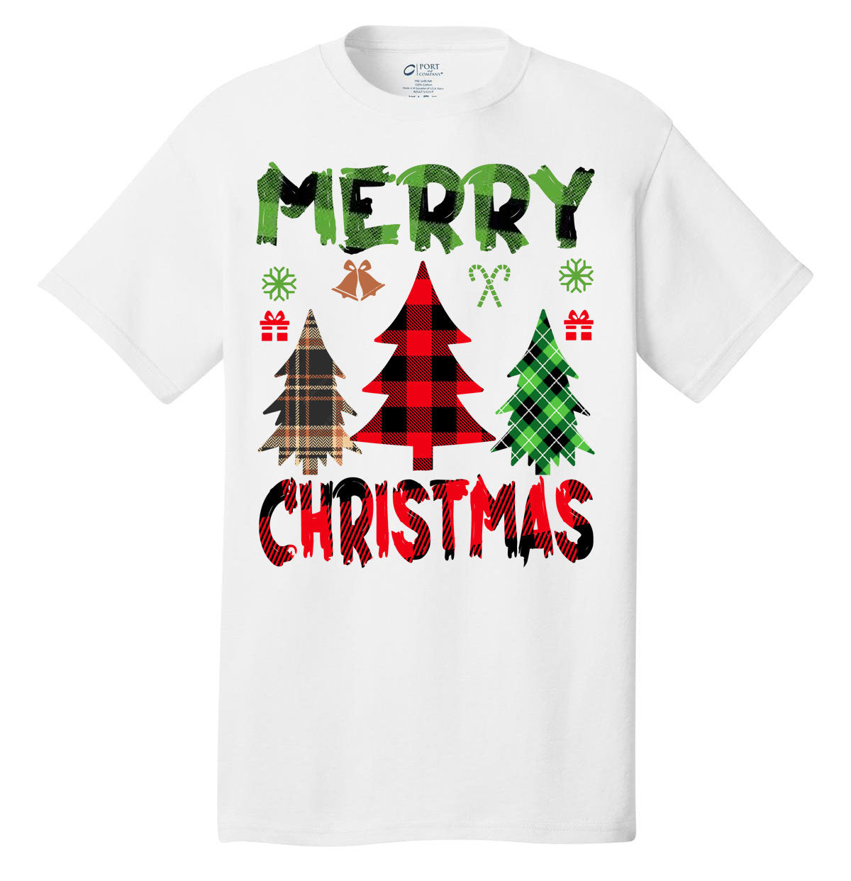 Merry Christmas Tree shirt holiday t-shirt short sleeves adult