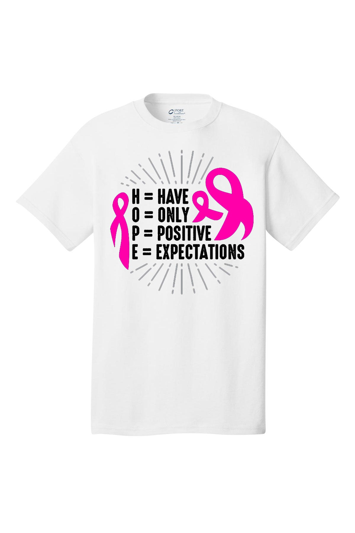 Hope Breast Cancer Awareness Short Sleeve T-Shirt Multi color shirts Full color print adult