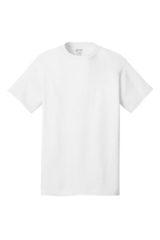 White blank Short Sleeve Adult T-Shirt Port & Company® Core Cotton Tee