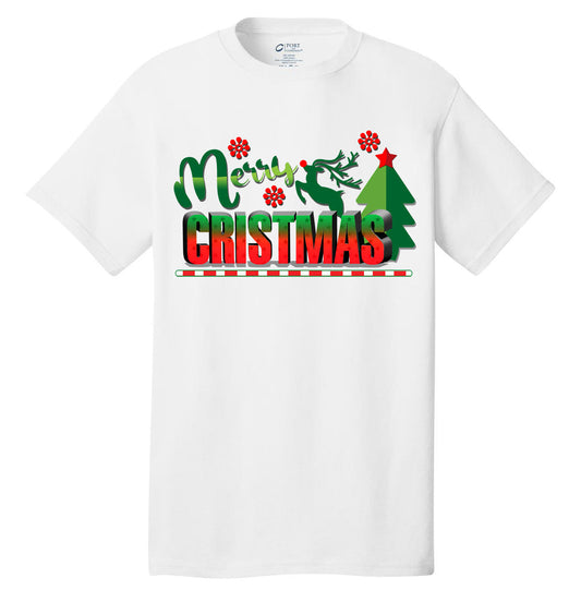 Retro Design Christmas shirt holiday t-shirt short sleeves adult