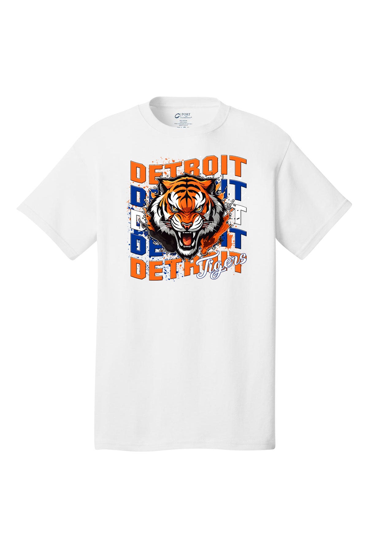 Painted Detroit Tiger Baseball Decal Shirt Team Colors