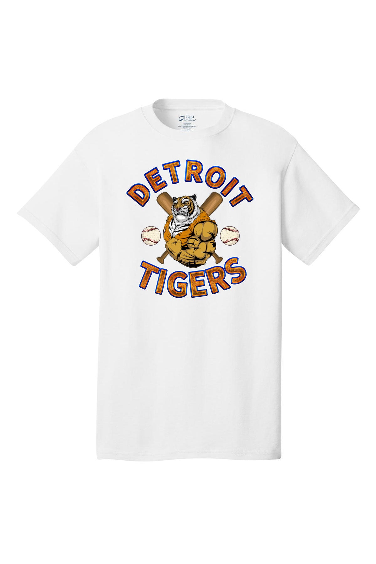 Detroit Tiger Baseball Muscles Arched 3D effect letter