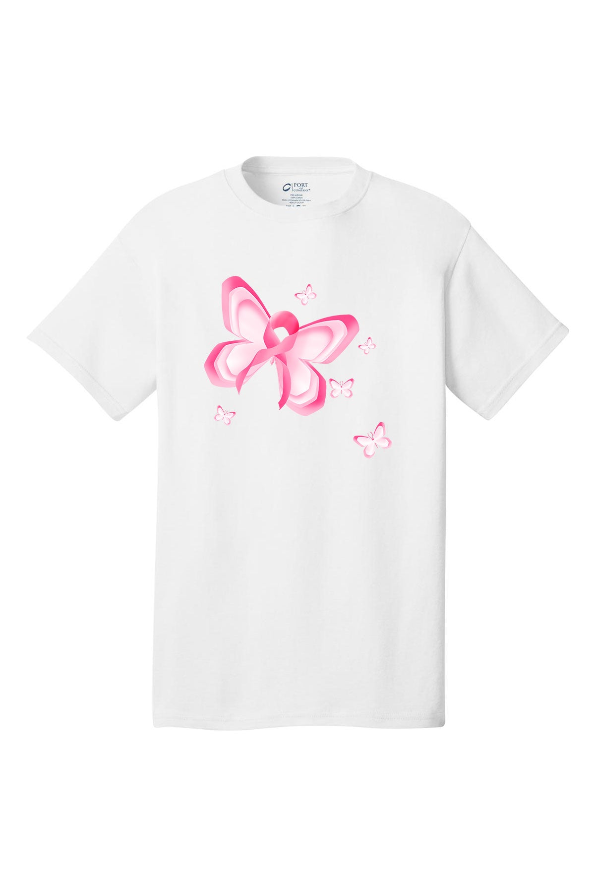 Butterfly Breast Cancer Awareness Short Sleeve T-Shirt Multi color shirts Full color print adult